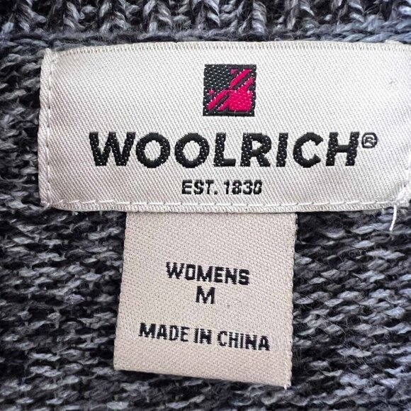Vintage Woolrich Women's Gray Red Long Sleeve Button Down Ski Cardigan size  M - Picture 9 of 12